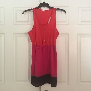 Red, pink & black dress